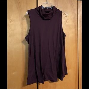 Deep Purple Cowl Neck Shell